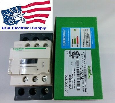 Lc1d32g7c Schneider Contactor With Coil 120vac 32amp. 50/60hz