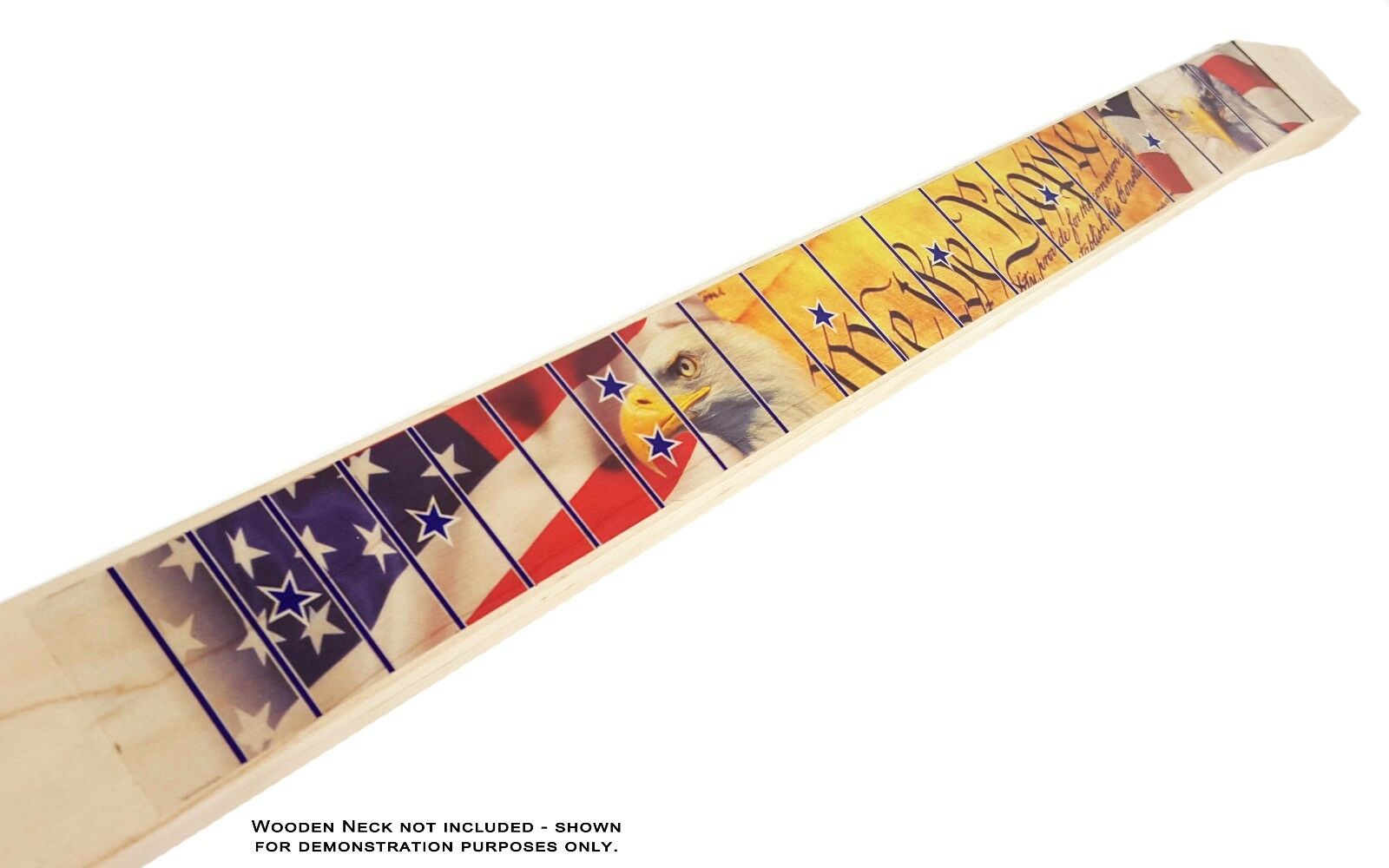 Patriotic Usa Peel-'n-stick Fretboard Decal For Cigar Box Guitar - 25-inch Scale