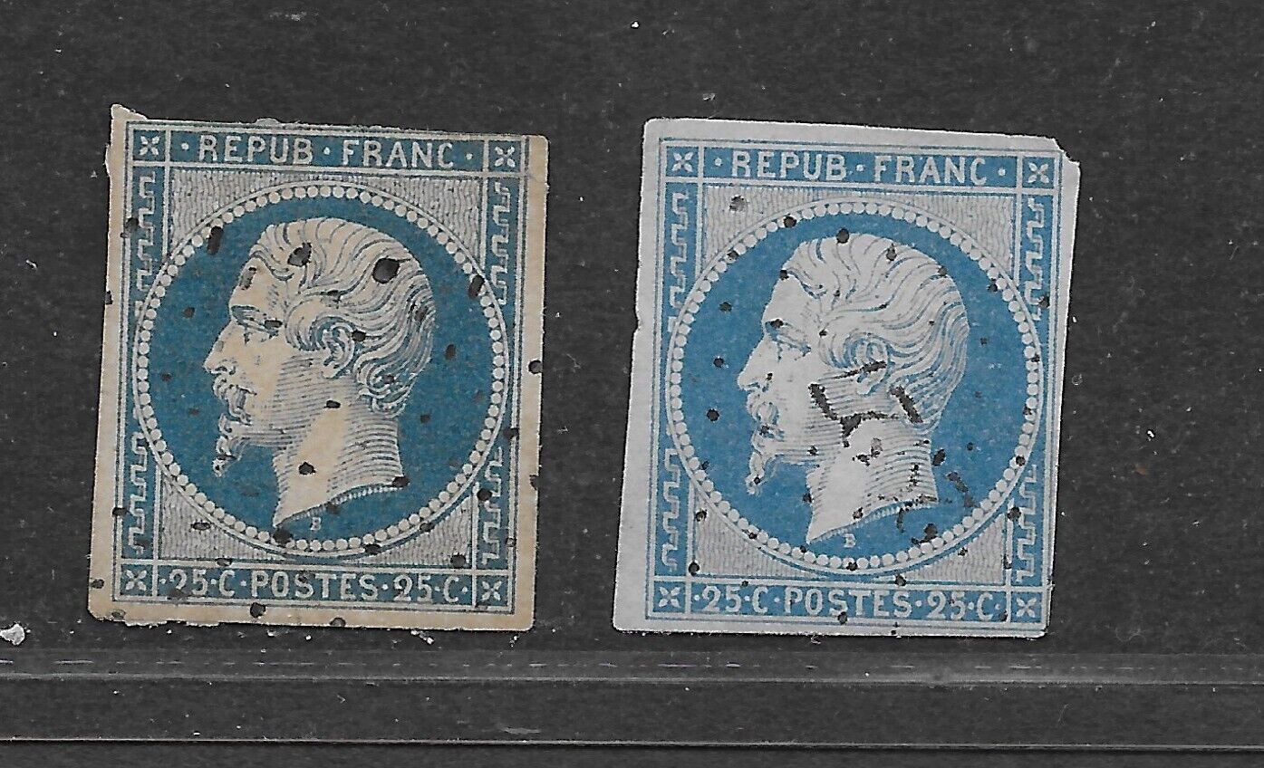 France. 2 Old Stamps. Used. (ref 2014)