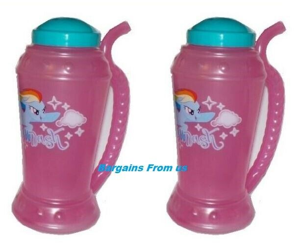 My Little Pony  Set Of 2 Sipper Mugs With Handle Straw