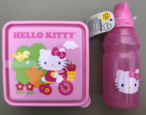 Zak 16oz Chillpak Hello Kitty Pink Water Bottle & Sandwich Lunch Box W/ice Packs