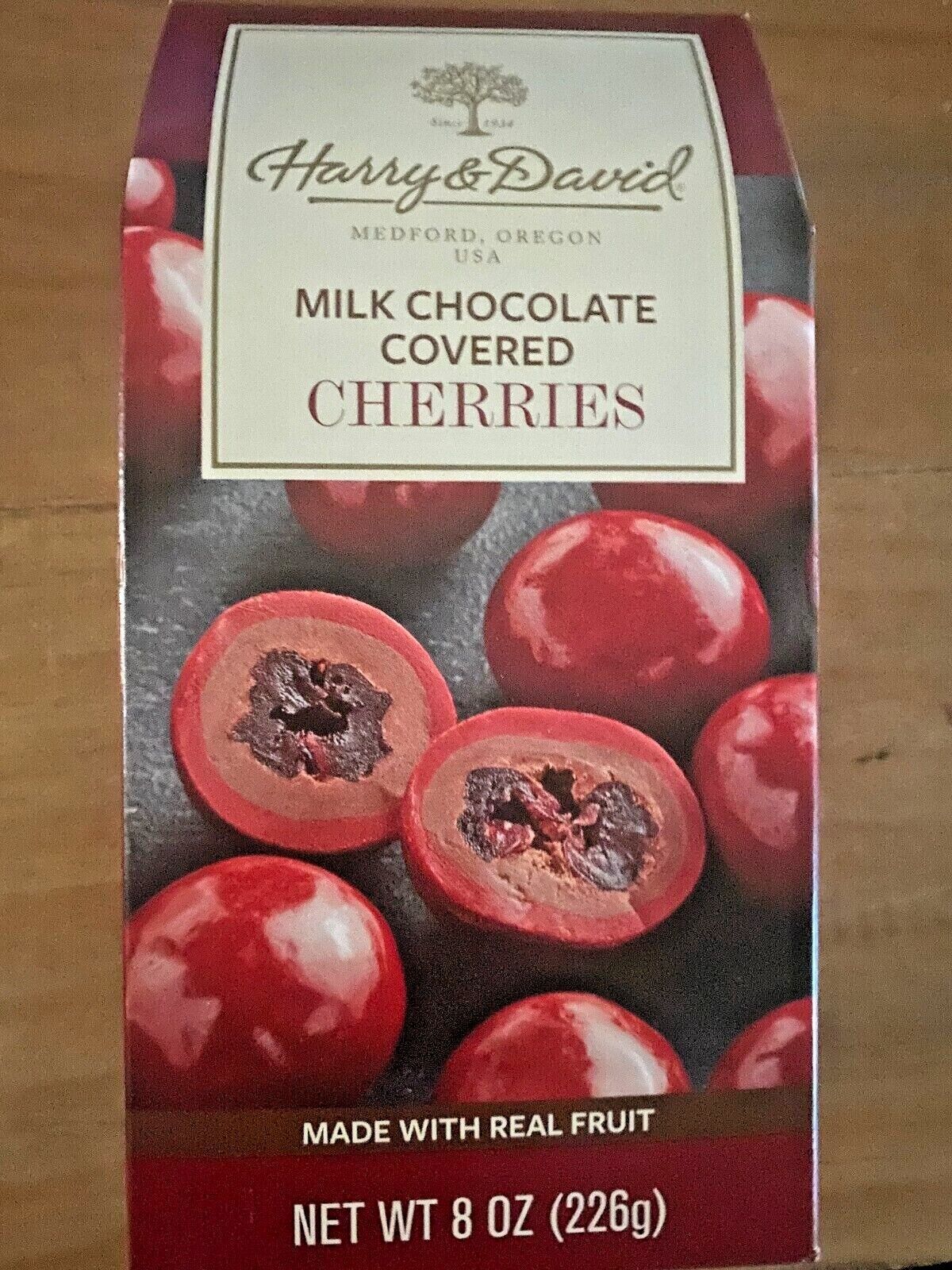 Harry & David   Milk  Chocolate  Covered Cherries 8  Oz New