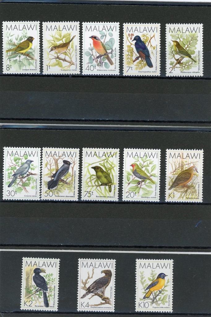 Malawi 1988 Birds 518//533a Mint Lh