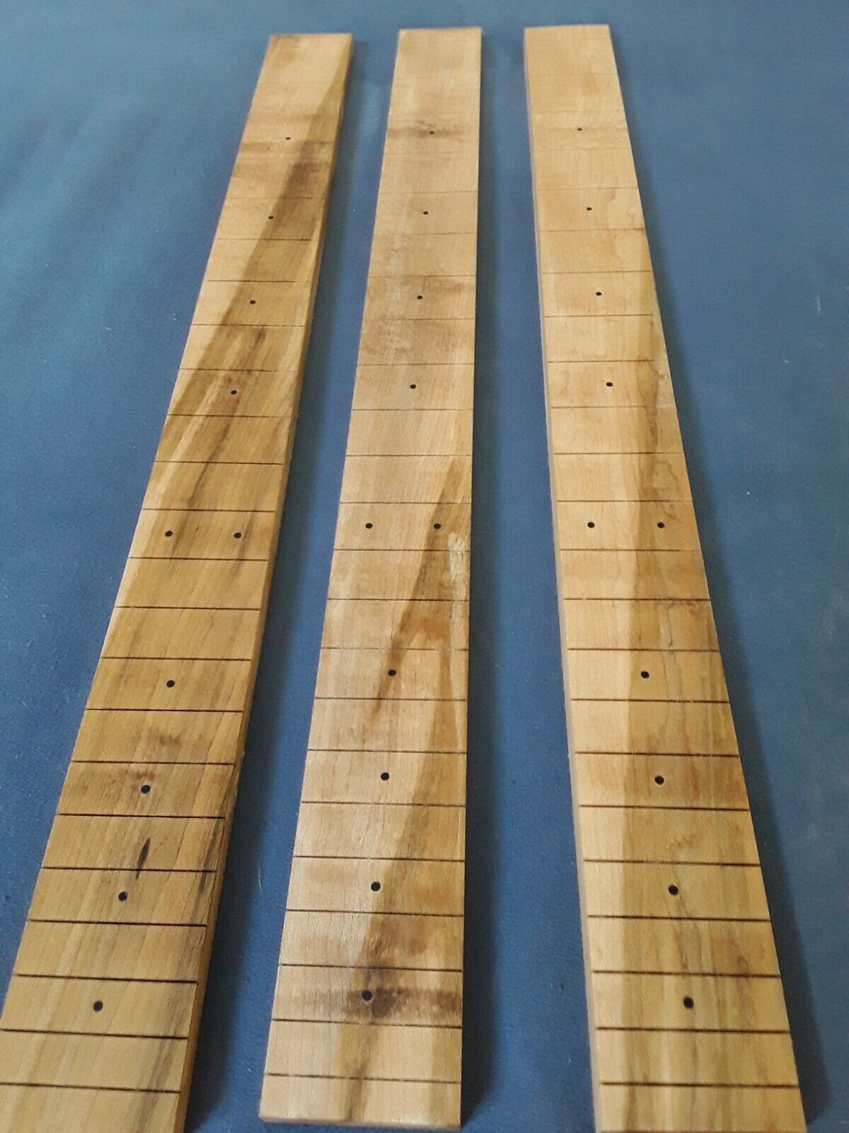 Cigar Box Guitar Fretboard -slotted  Grade A Hard Maple +front Position Markers