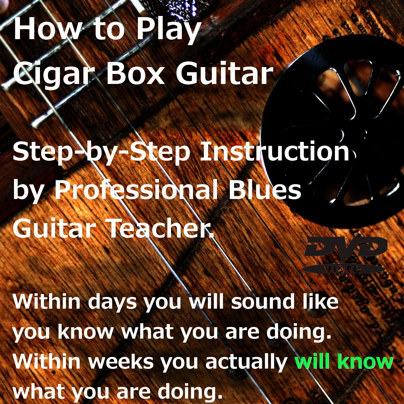 Quickly Learn To Play Cigar Box Guitar - 3+ Hours Of Specialized Lessons Dvd