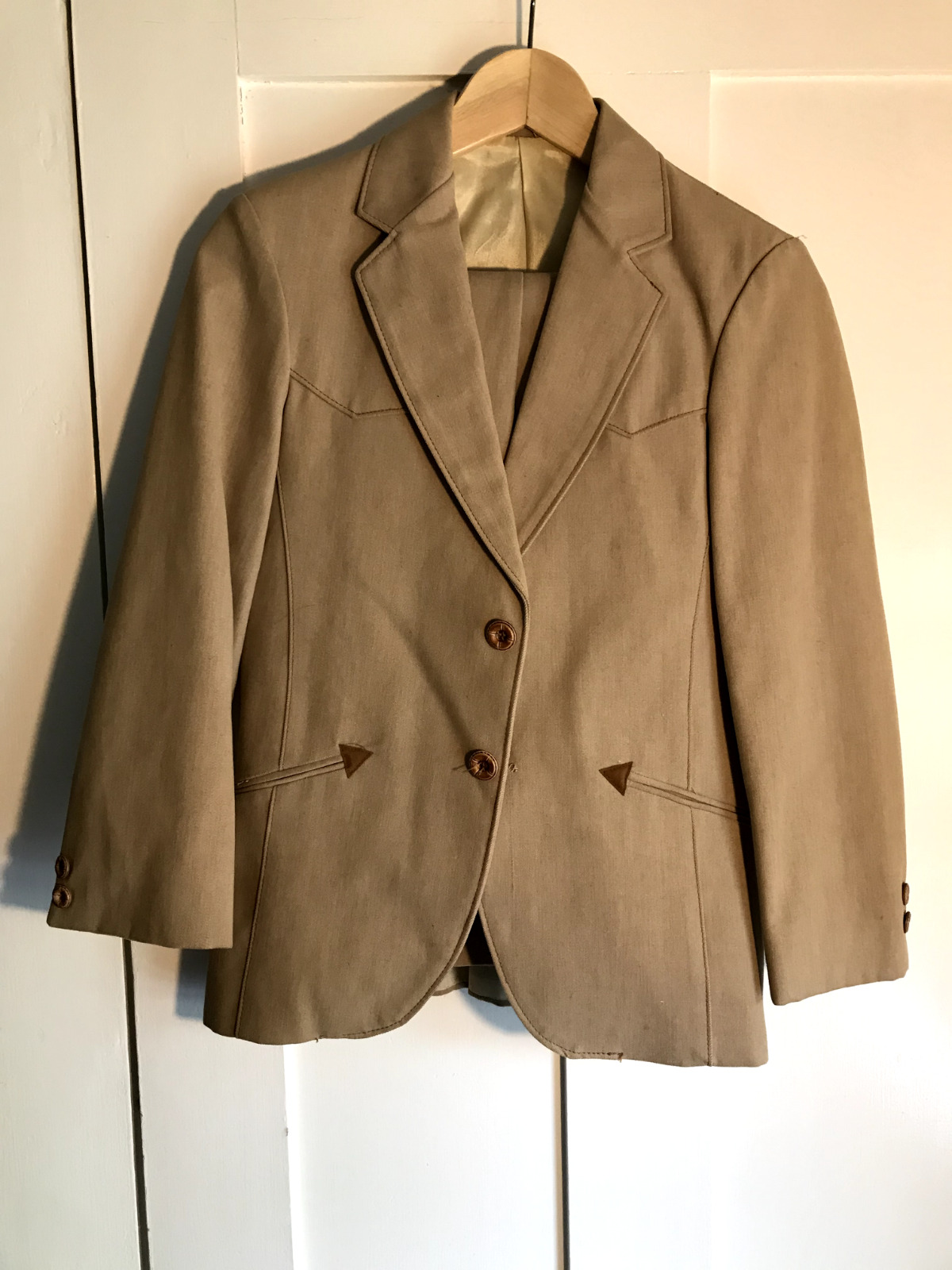 Vintage 1970’s Jc Penny  Boys Size 12 Cotton Blend Brushed Western Suit Amazing!