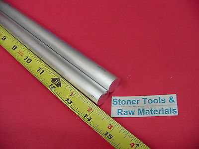 2 Pieces 5/8" Aluminum 6061 Round Rod 14" Long T6511 Solid Extruded Bar Stock