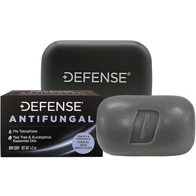 Defense Soap 4 Oz. Antifungal Medicated Body Bar Soap With Soap Dish