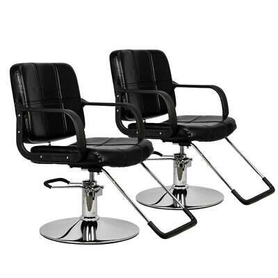 Hydraulic Set Of 2 Barber Chair Salon Shampoo Hair Styling Beauty Spa Equipment