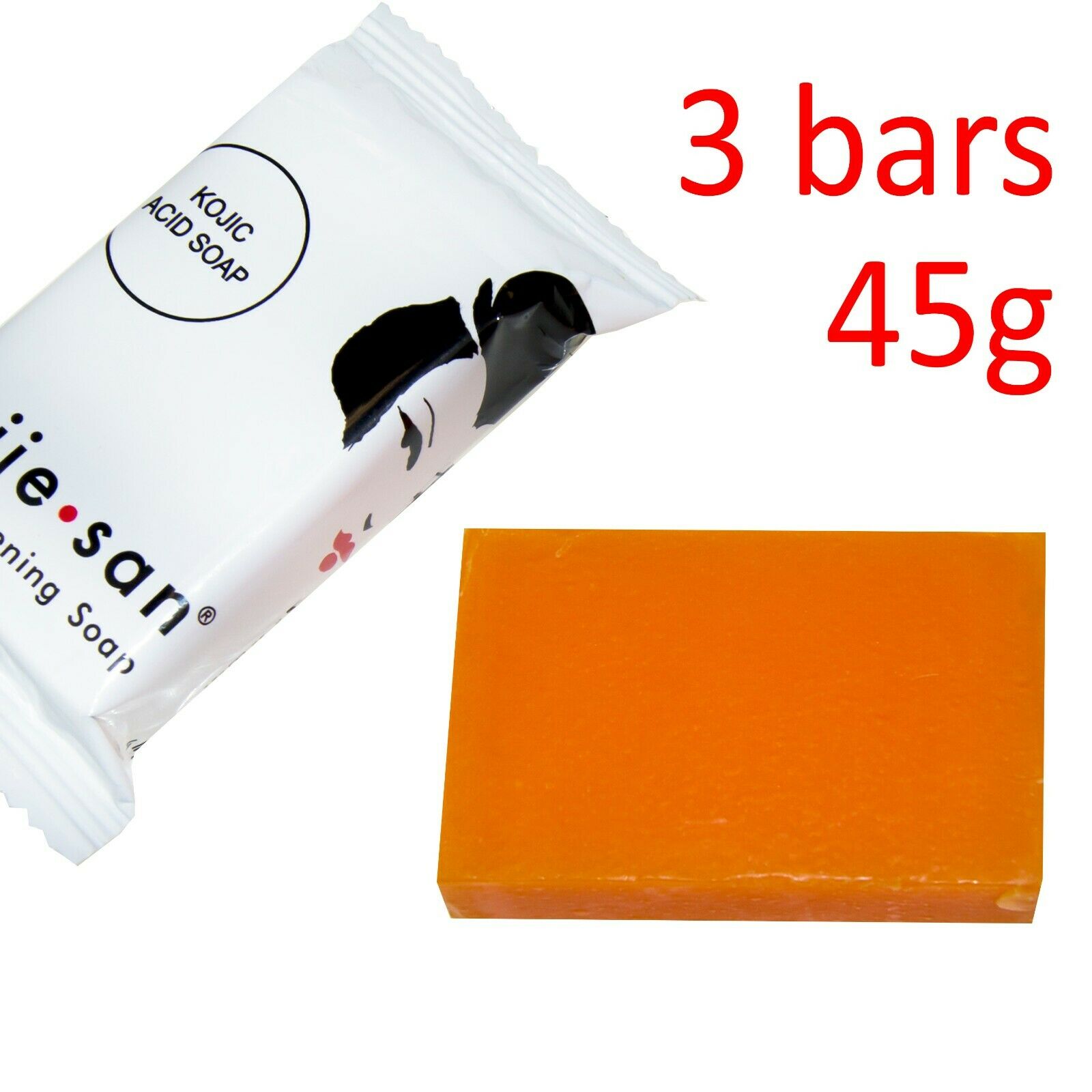 Kojie San Skin Lightening Kojic Acid Soap 3 Bars - 45g = 135g - Super Savings