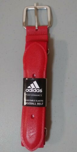 Adidas Adult Adjustable Elastic Red Baseball Belt - 32-46”