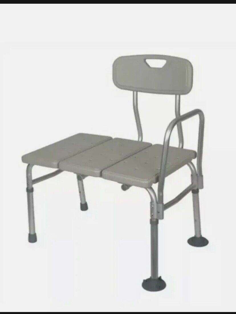 Medline Transfer Bench With Back & Microband Antimicrobial Treatment