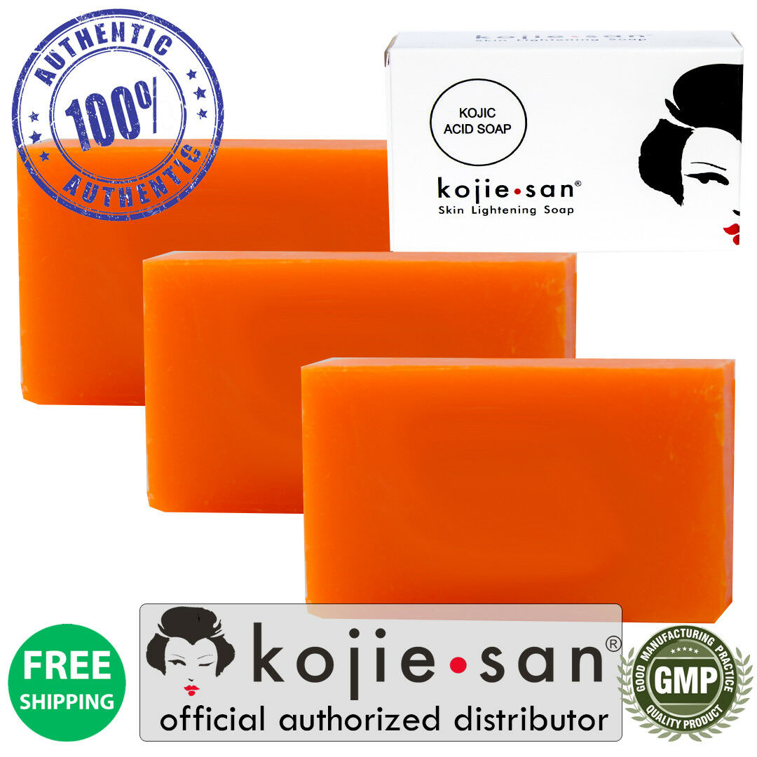 Kojie San Skin Lightening Bleaching Anti-acne Kojic Acid Soap 3 X 65g= 195g