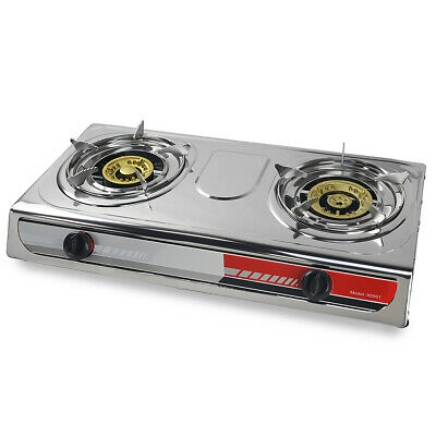 Portable Propane Gas Stove Double 2 Burner Camping Tail Gate Tailgating Stoves