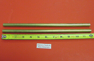 2 Pieces 1/2" C360 Brass Solid Round Rod 12" Long New Lathe Bar Stock 1/2 Hard