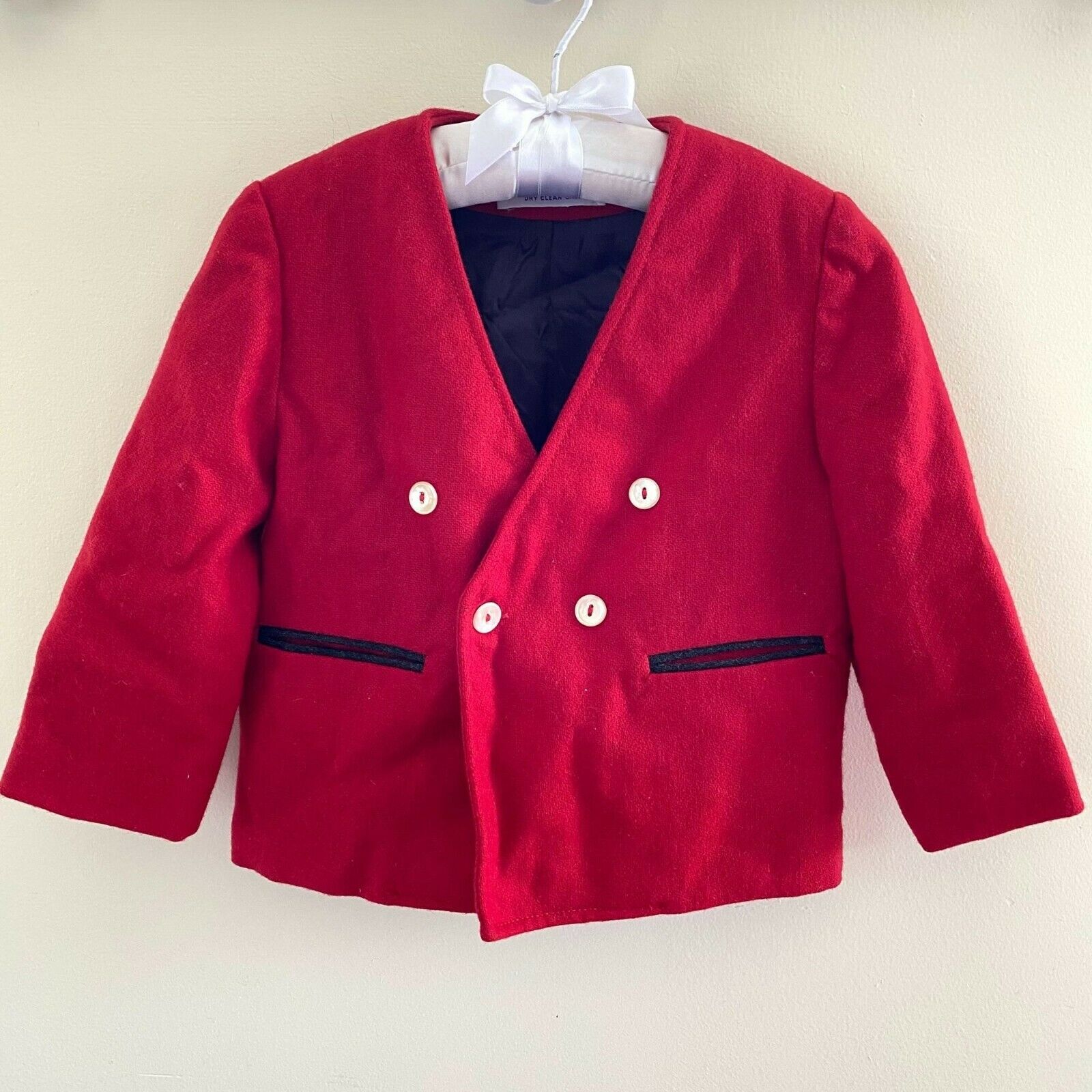Vintage Imp Originals Red Holiday Blazer Toddler Boy 3t