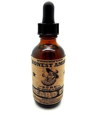 Honest Amish - Pure Beard Oil - 2 Ounce - Fragrance Free